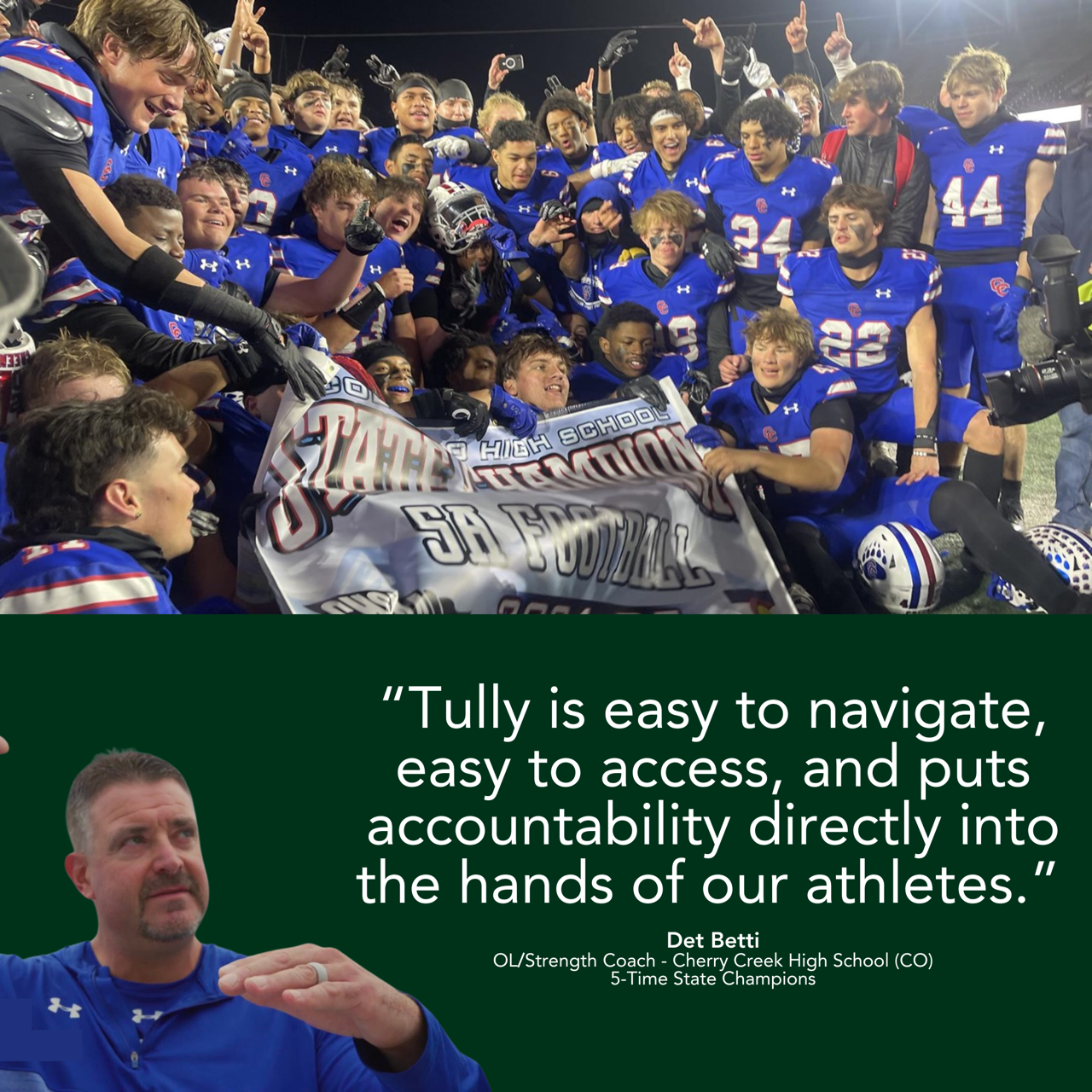 Tully athlete results and progress campaign artwork